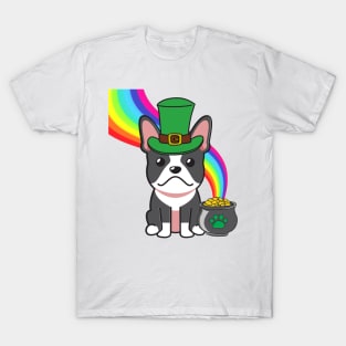 Funny french bulldog celebrates st patricks day T-Shirt